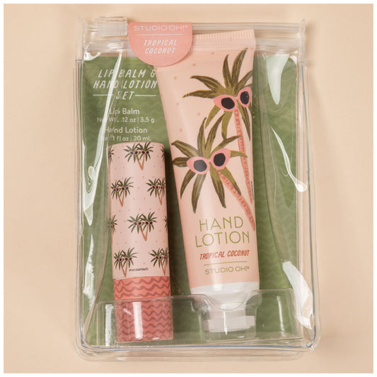 Sunny Palms Hand Lotion & Lip Balm Gift Set