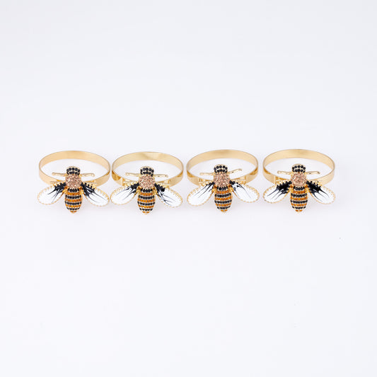 Elegant Bee Napkin Holder - Set of 4