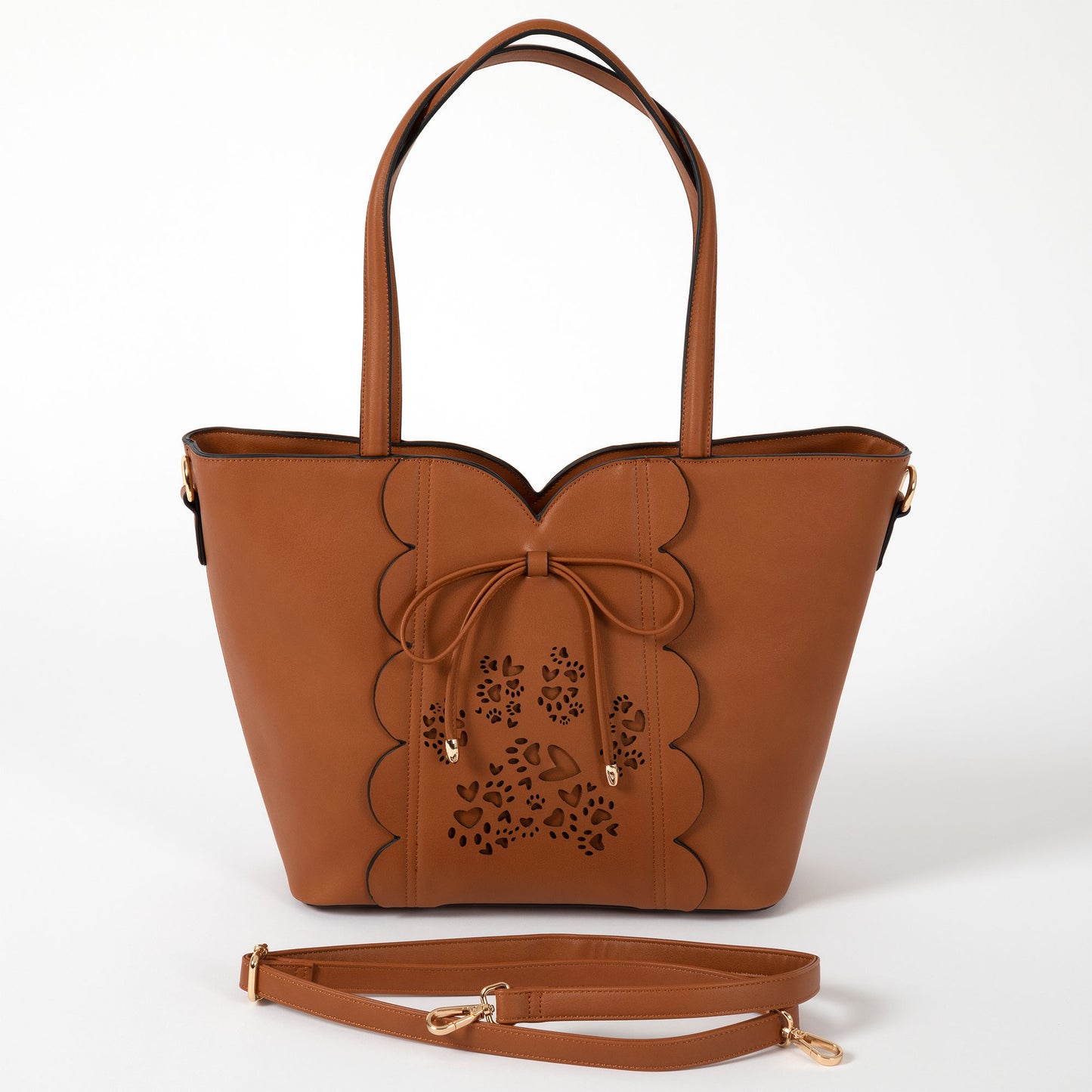Bow & Hearts Paw Print Handbag