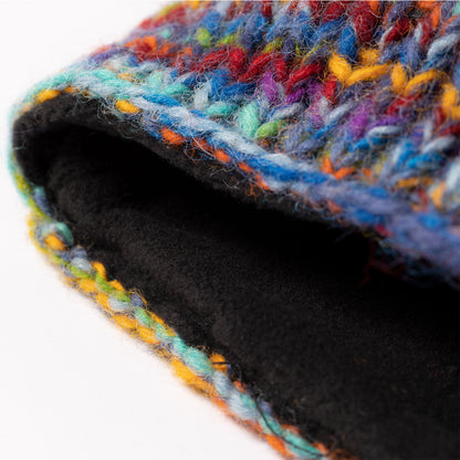 Space-Dye Hand Knit Wool Hat