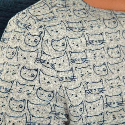 Cat Sketch Long Sleeve Shirt