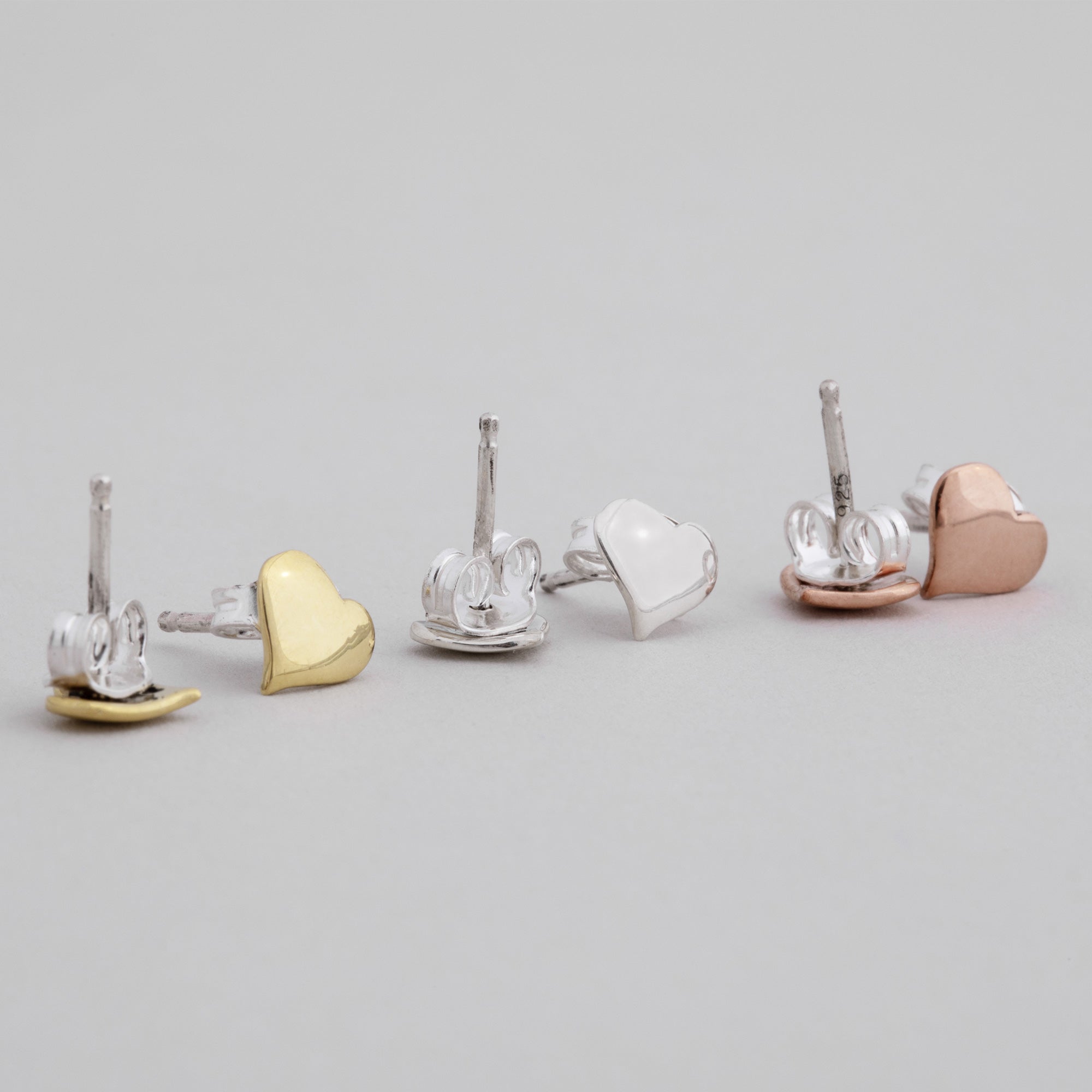 Deluxe Heart Post Earrings - Set of 3