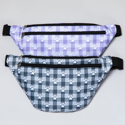 Basket Weave Paws Large Fanny Pack