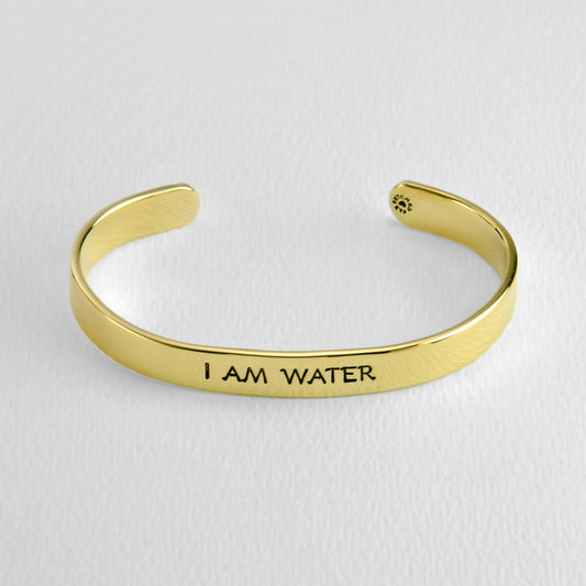 I Am Water 6.5mm Astrology Cuff Bracelet