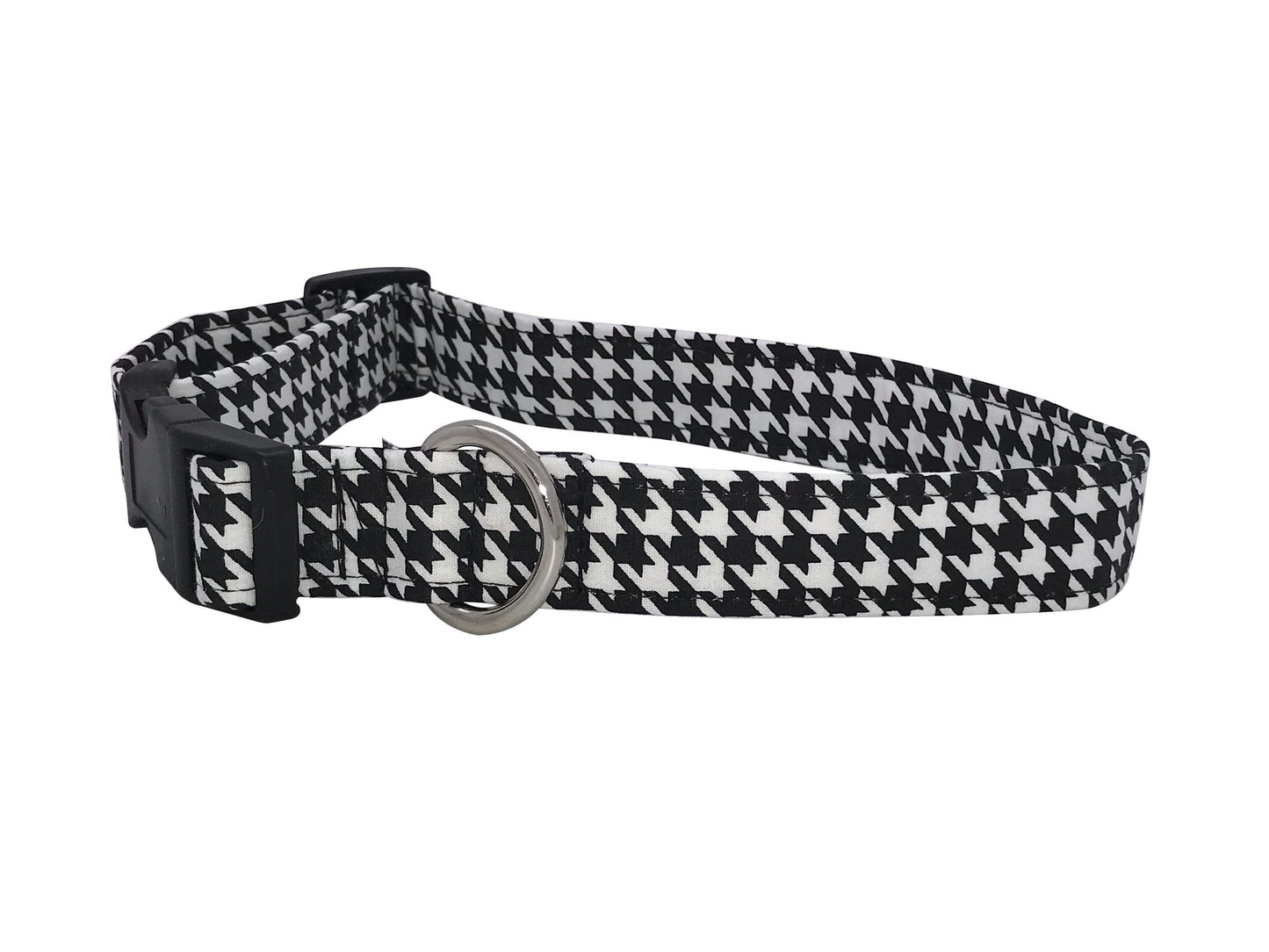 Black & White Houndstooth Dog Collar