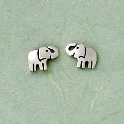 Sweet Elephant Sterling Post Earrings