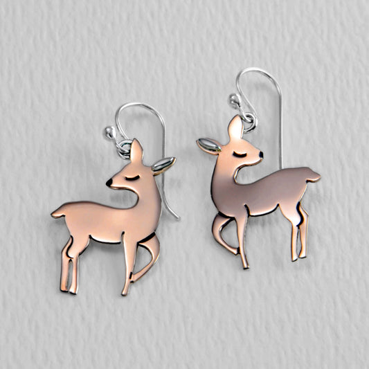 Deer Oh Deer Sterling & Copper Wire Earring