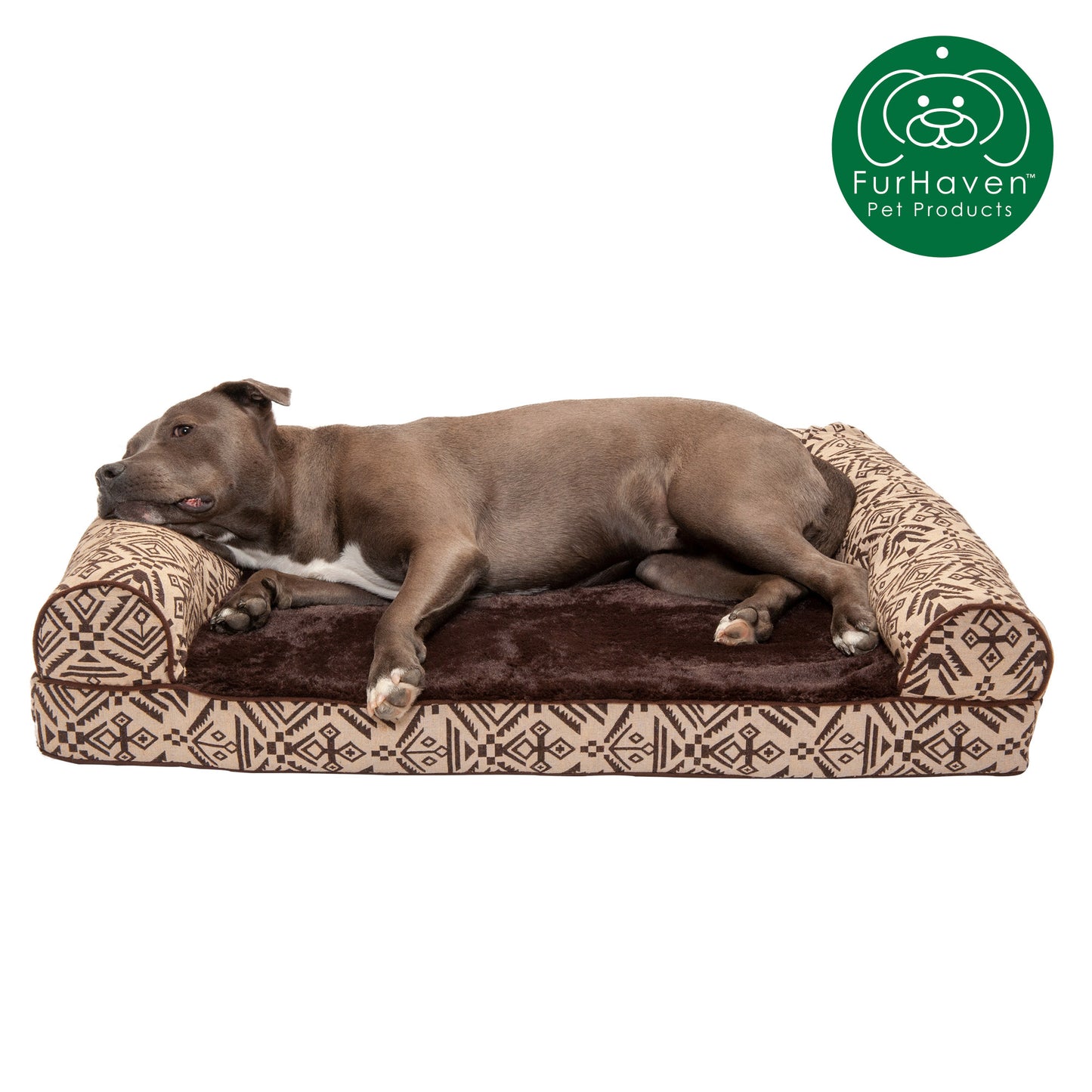 Southwest Kilim Plush Sofa-Style Pet Bed