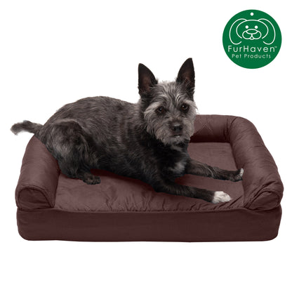 Orthopedic Quilted Sofa-Style Couch Pet Bed