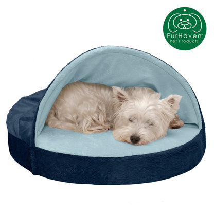 Round Microvelvet Snuggery Pet Bed