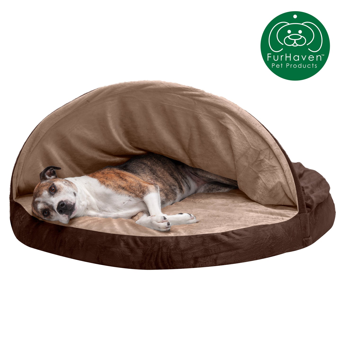 Round Microvelvet Snuggery Pet Bed