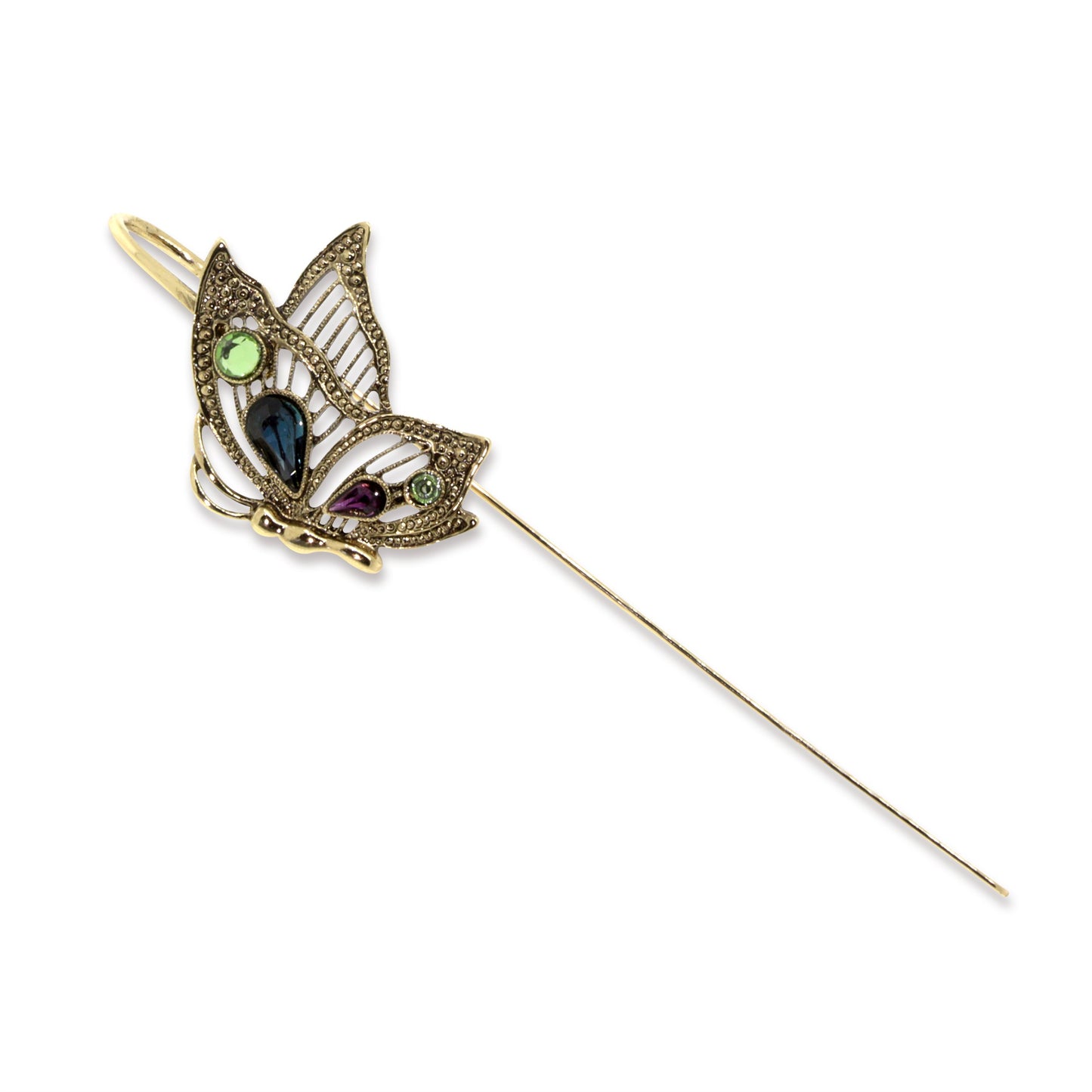 1928 Jewelry&reg; Gold-Tone Blue And Green Crystal Butterfly Bookmark