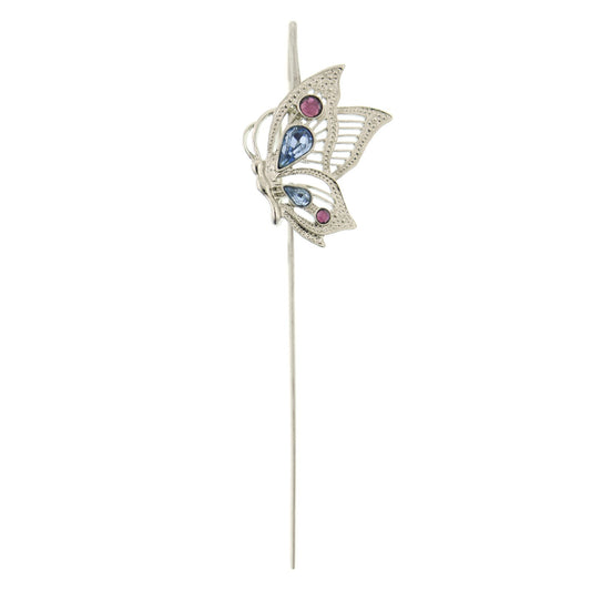 1928 Jewelry&reg; Silver-Tone Blue And Purple Crystal Butterfly Bookmark