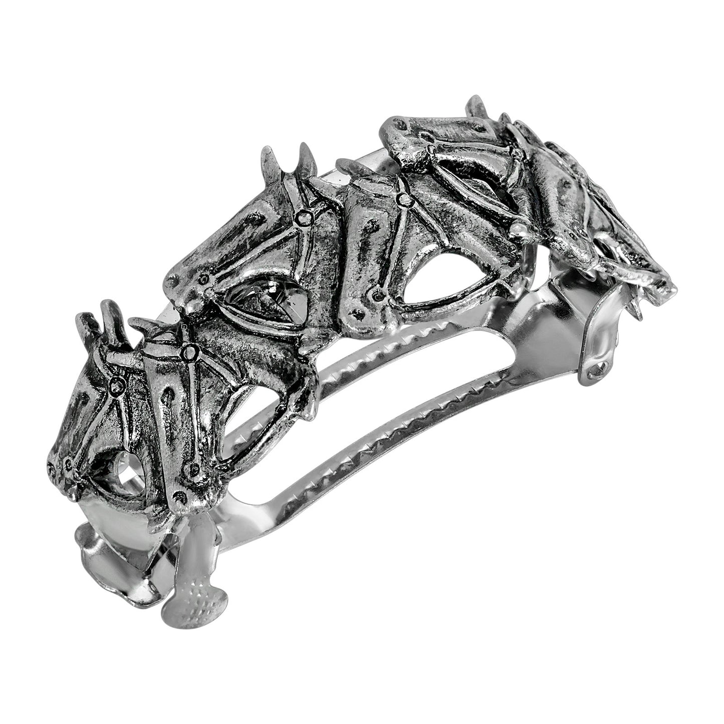 1928 Jewelry&reg; Pewter Multi Horse Head Pony Tail Holder