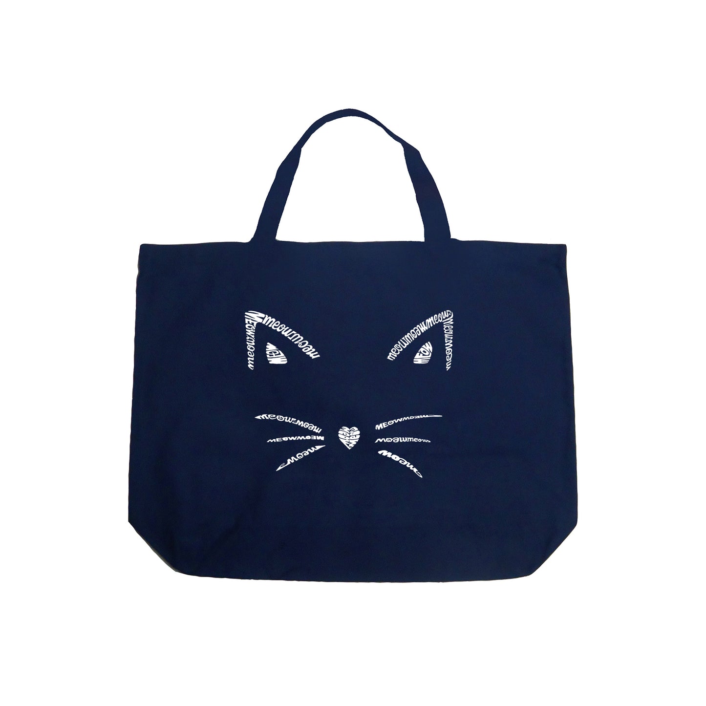 Whiskers  - Large Word Art Tote Bag