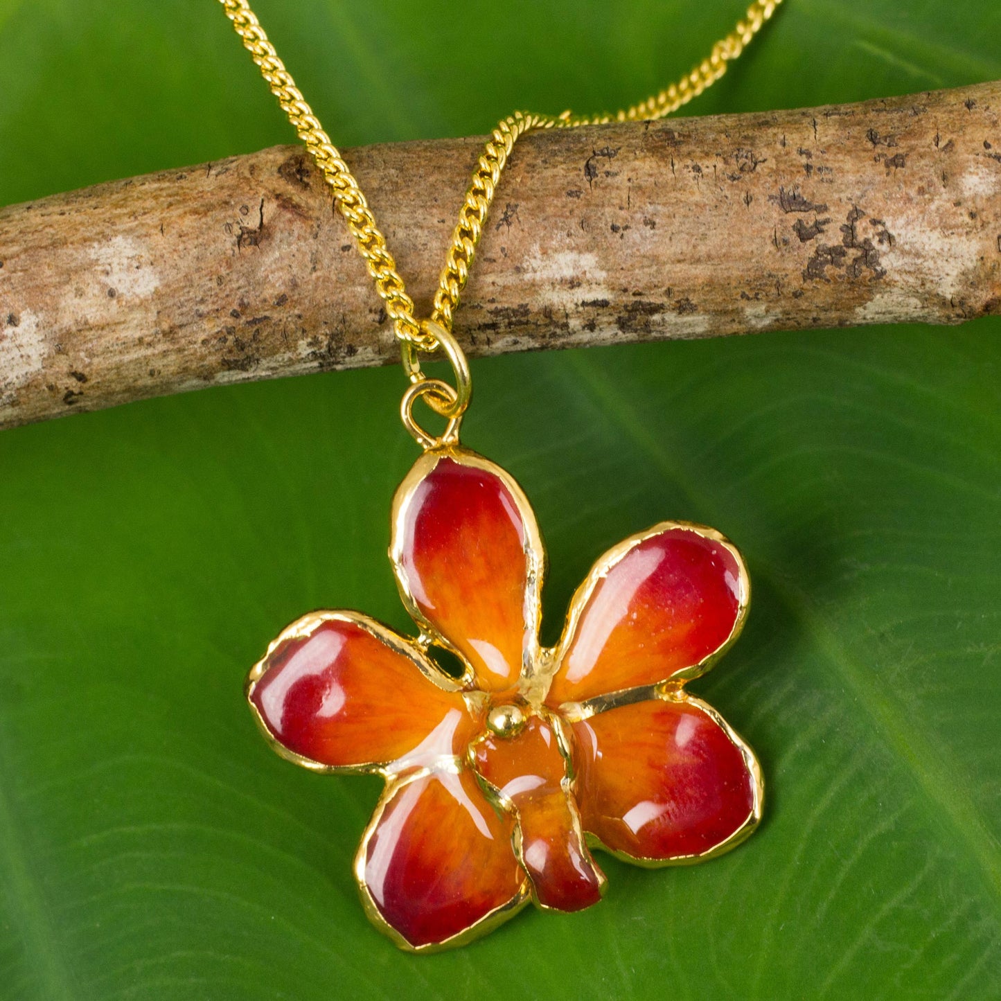 Orchid Star Gold Plated Flower Necklace