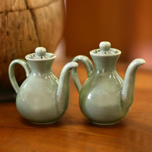 Jade Minimalism Ceramic oil and vinegar set (Pair)