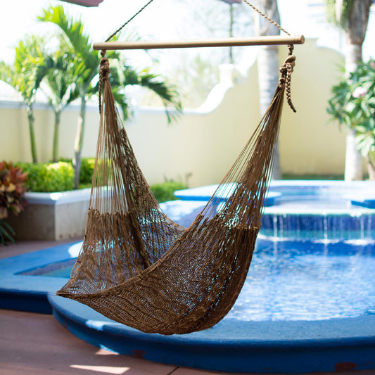 Autumnal Bronze Handcrafted Mexican Solid Swing Hammock