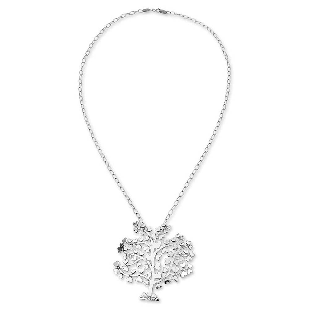 Tree of Love Sterling Silver Pendant Necklace