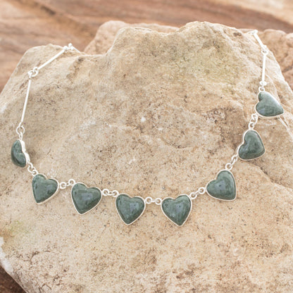 Love Immemorial Jade heart necklace