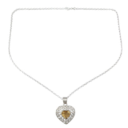 Mughal Romance Citrine heart necklace