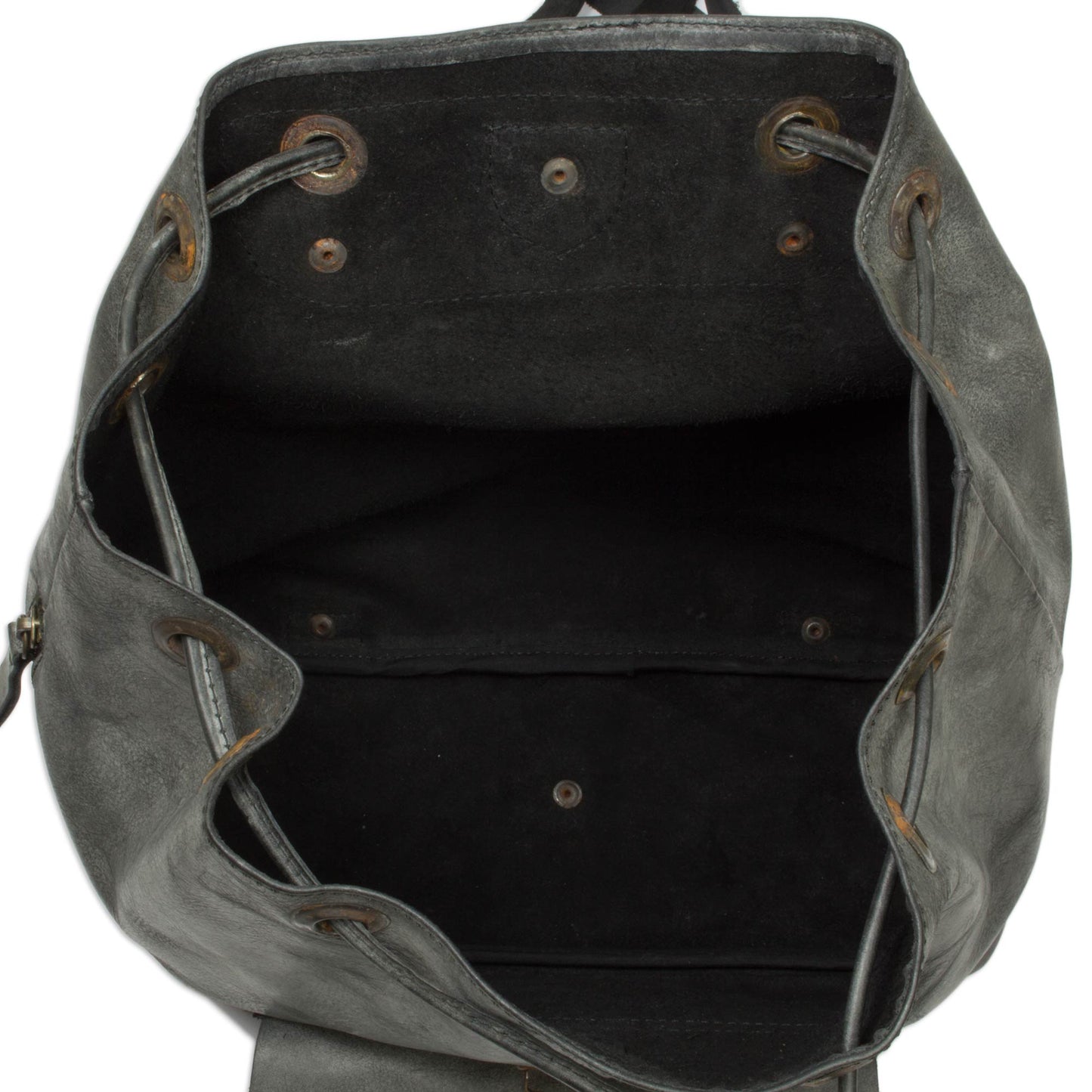 Weathered Charcoal Weathered Charcoal Leather Handcrafted Men's Backpack