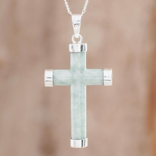 Mayan Cross Sterling Silver Necklace