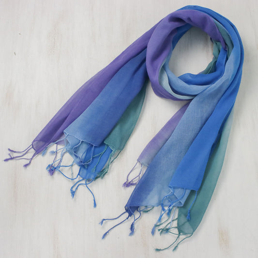 Summer Morning Blue & Purple Scarves