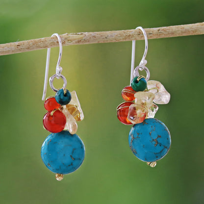 Colorful Wonder Multi-Gemstone & Silver Earrings
