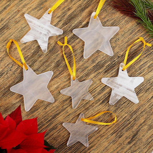 Star Of The East Onyx Hanging Ornaments - Set of 6