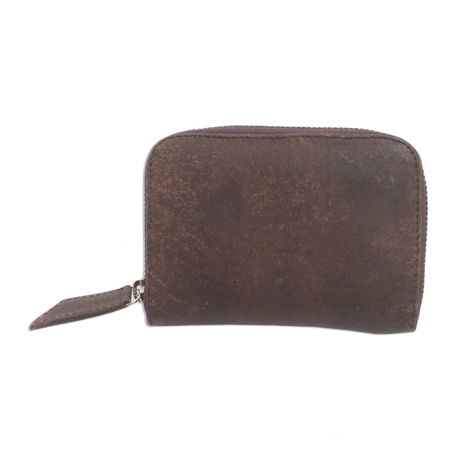 Coffee Simplicity Distressed Brown Leather Wallet from Bali