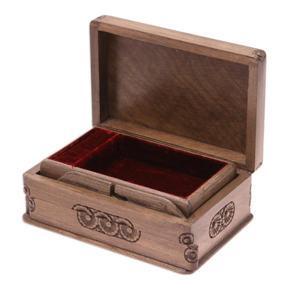 Exotic Radiance Walnut Jewelry Box