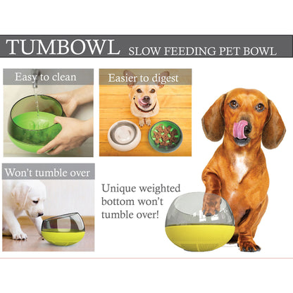 Pet Life&reg; Tumbowl Slow Feeding Pet Bowl