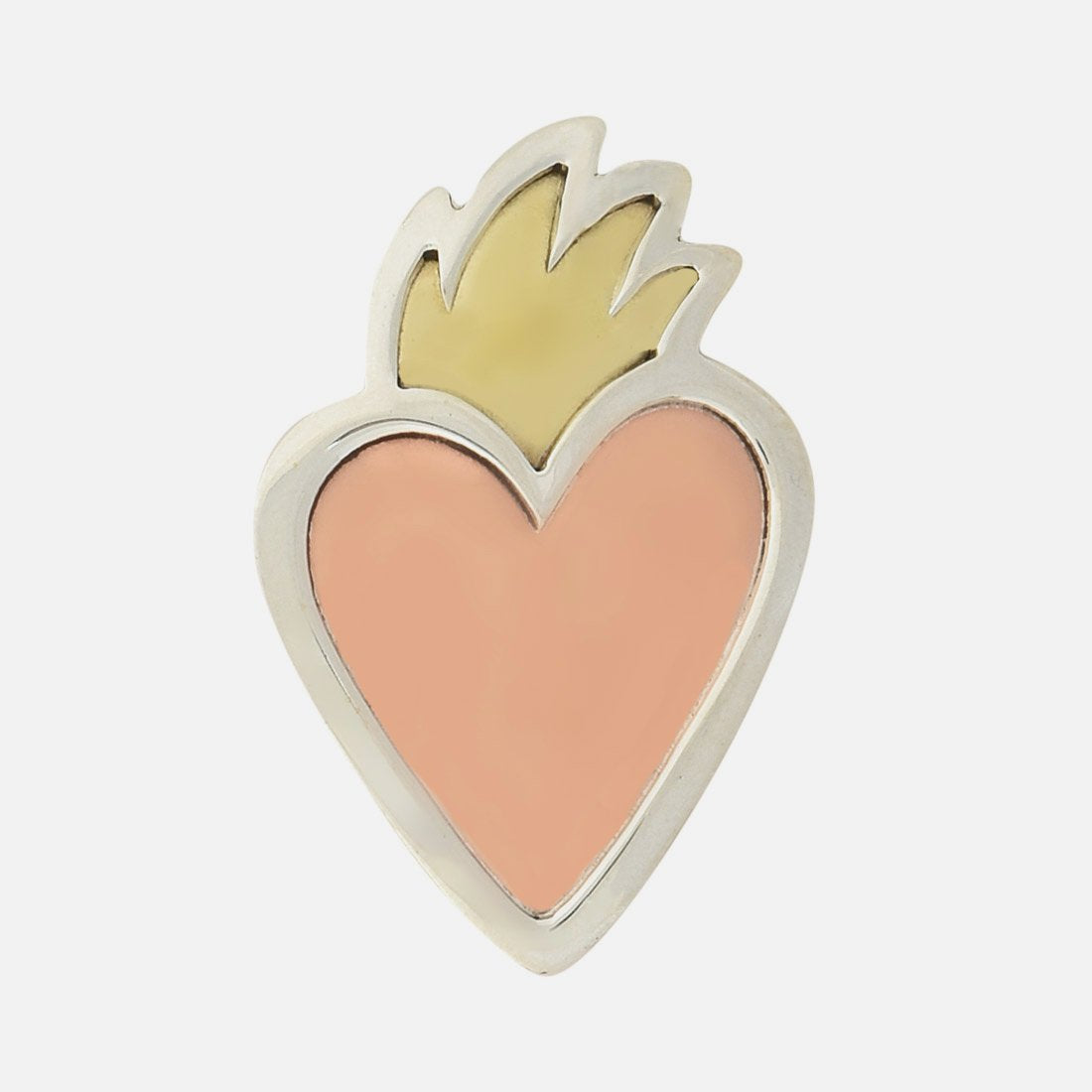 Sacred Heart Sterling & Copper Pin