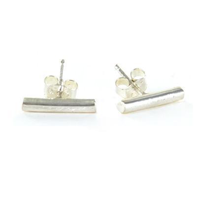 Brushed Bar Sterling Silver Post Earring