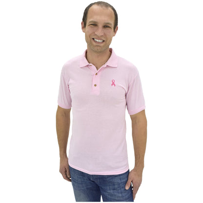 Men's Pink Ribbon Polo Shirt