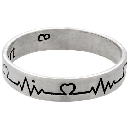 Pulse Of My Heart Sterling Ring