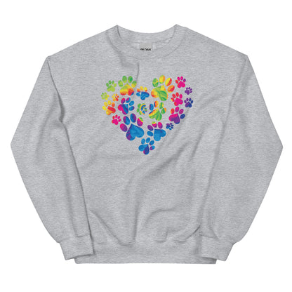 Anniversary Paw Print Love Crewneck Sweatshirt