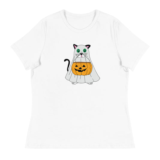 Trick or Treat Cat Women's Relaxed T-Shirt